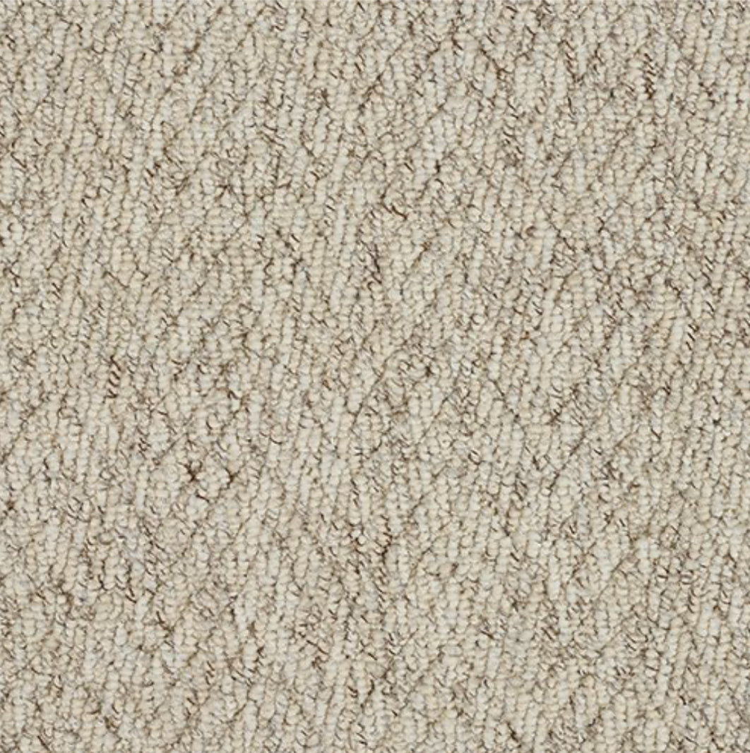 Stain Free Beige Berber Herringbone Stair Runner With Black Cotton Border - Rainbow Home