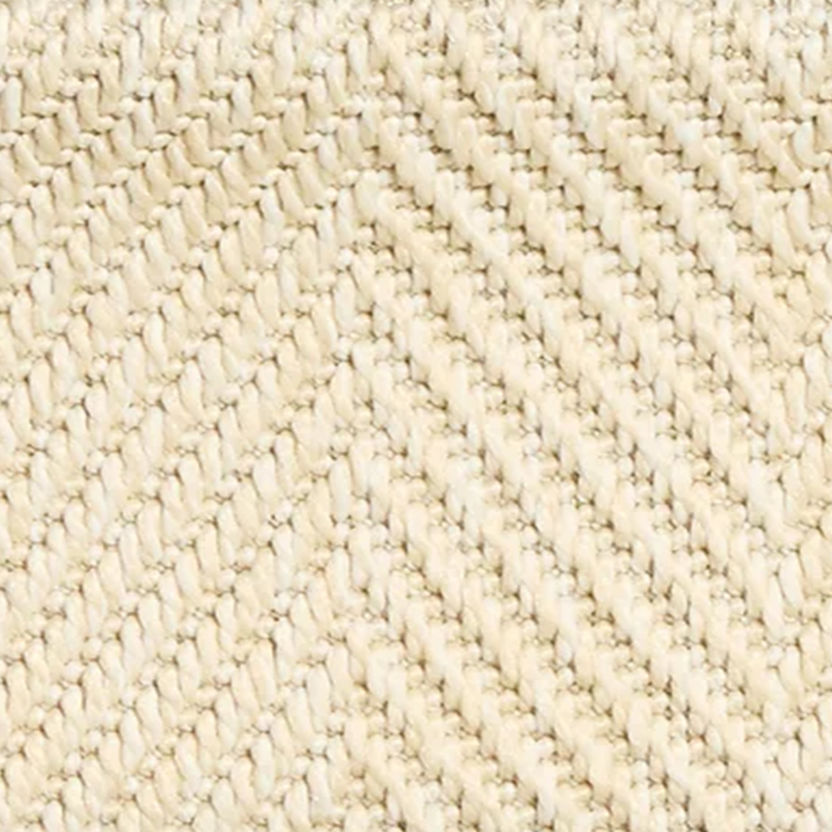 Herringbone New England Ivory Stair Runner with Self-Colour Edge